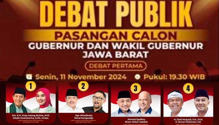 Debat Publik Pilgub Jabar 11 November 2024