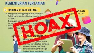 Kementerian Pertanian Klarifikasi, Lowongan Petani Milenial dengan Gaji Rp10 Juta Ternyata Hoaks