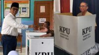 Muraz Andri Didampingi Istri dan Keluarga ke TPS, Optimis Menang