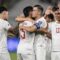 Sejumlah pesepak bola Timnas Indonesia meluapkan kegembiraannya usai mengalahkan Timnas Arab Saudi pada pertandingan Grup C putaran ketiga Kualifikasi Piala Dunia 2026 Zona Asia di Stadion Utama Gelora Bung Karno, Senayan, Jakarta, Selasa (19/11/2024). (Aprillio Akbar).