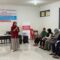 Relawan PMI Kota Sukabumi saat memberikan materi tentang kajian resikp bencana dan evakuasi mandiri kepada penyandang disabilitas netra pada Kamis, (21/11/2024).