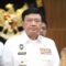 Menko Polhukam Budi Gunawan bersama Ketua KPU RI Mochammad Afifuddin saat konferensi press di Jakarta (Dery Ridwansah/ JawaPos.com)