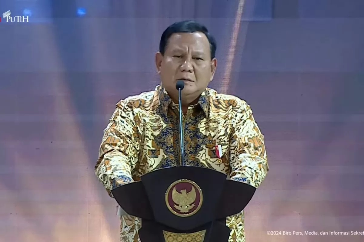 Presiden Prabowo Subianto menyampaikan bahwa Indonesia diprediksi akan menjadi negara maju sebelum 2045. (YouTube Setpres)