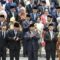 Presiden Prabowo Subianto dan Wakil Presiden Gibran Rakabuming Raka berfoto bersama Menteri dan Kepala Lembaga Tinggi Negara Kabinet Merah Putih, di Istana Merdeka, Jakarta, Senin (21/10/2024). (Hafidz Mubarak A)