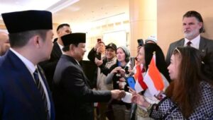 Potret Prabowo Disambut Warga Diaspora Indonesia di AS
