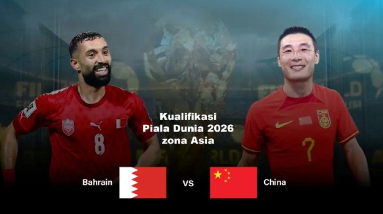 Timnas Bahrain akan menjamu Timnas China pada matchday ketiga Grup C Kualifikasi Piala Dunia 2026, Kamis 14 November 2024.