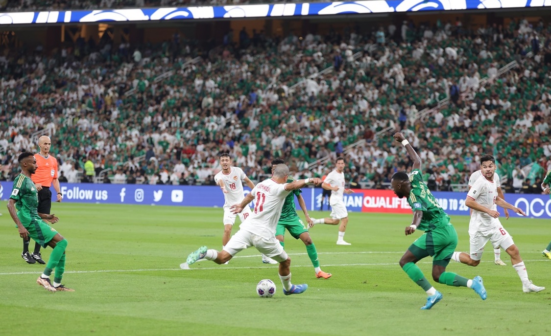 Selasa 19 November 2024 pukul 19.00 WIB Timnas Indonesia akan melawan Timnas Arab Saudi di Kualifikasi Piala Dunia 2026.