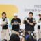 Menteri BUMN Erick Thohir, Dirut Bank Syariah Indonesia (BSI) Hery Gunardi, KomutBSI Muliaman D. Hadad dan Direktur Teknologi Informasi BSI Saladin D. Effendi saat peluncuran aplikasi BYOND by BSI.