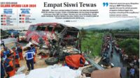 Bus Rombongan Pelajar Bogor Kecelakaan