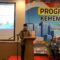 SAMBUTAN : Anggota Komisi II DPR RI dari Partai Gerindra, Heri Gunawan, saat memberikan sambutannya pada sosialisasi program strategis Kementerian ATR/BPN di Hotel Horizone, Kota Sukabumi, pada Selasa (03/12).(FOTO : DENDI/RADAR SUKABUMI)