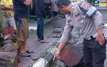 Pengendara Motor Tabrak Trotoar di Palabuhanratu