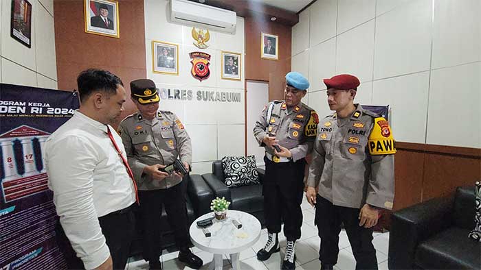 Polres Sukabumi Lakukan Pemeriksaan Senpi