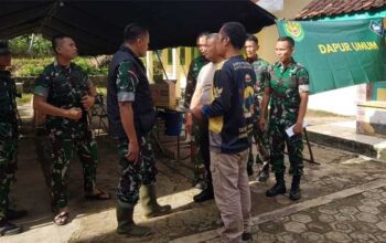 TNI AD Dirikan Posko Dapur Lapangan di Cibitung Sukabumi