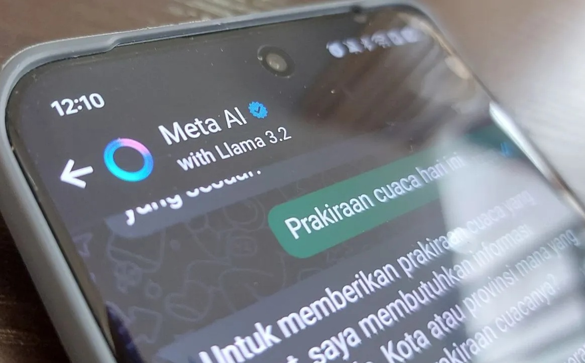 Meta AI dengan Llama 3.2 mulai dirilis bertahap ke pengguna WhatsApp di Indonesia. Foto diambil di Jakarta, Sabtu (7/12/2024) (Livia Kristianti)