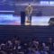 Presiden Republik Indonesia Prabowo Subianto menyampaikan pidato pada Perayaan Natal Nasional 2024 di Indonesia Arena, Senayan, Jakarta, pada Sabtu (28/12/2024). (Salman Toyibi/Jawa Pos)