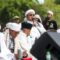 Habib Rizieq Shihab menyampaikan sambutan saat mengikuti reuni 212 di Silang Monas, Jakarta, Senin (2/12/2024). (JawaPos.com)
