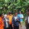 Pj Gubernur Jabar Bey Machmudin bersama Deputi Bidang Penanganan Darurat BNPB Mayjen TNI Lukmansyah dan Bupati Sukabumi Marwan Hamami beserta jajaran BPBD setempat saat mengunjungi lokasi pergerakan tanah di Desa Sukamaju, Kecamatan Cikembar, Kabupaten Sukabumi, Jabar. (ANTARA)