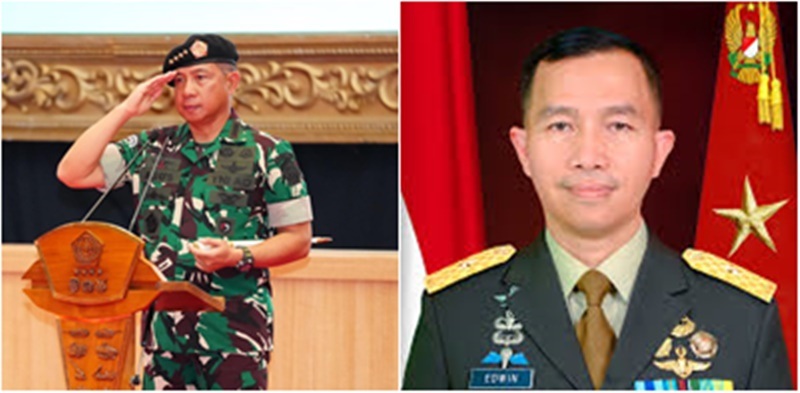 Kolase Panglima TNI Jenderal TNI Agus Subiyanto dan Mayjen TNI Edwin Adrian Sumantha/RMOL