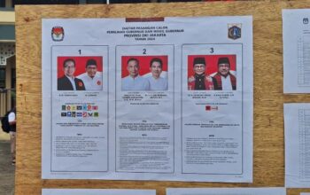 Foto surat suara pasangan calon gubernur dan wakil gubernur DKI di TPS 046 Cipete Selatan, Jakarta, Rabu (27/11/2024).