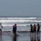 Nelayan menjaring ikan di Pantai Cemara Sewu, Desa Jetis, Kecamatan Nusawungu, Kabupaten Cilacap, Jawa Tengah, Minggu (3/3/2024).