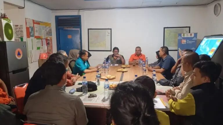 SOSIALISASI: BPBD Kota Sukabumi, berupaya menggalakkan sosialisasi KIE pelayanan pencegahan dan kesiapsiagaan bencana kepada Keltana. belum lama ini.(FT: IST