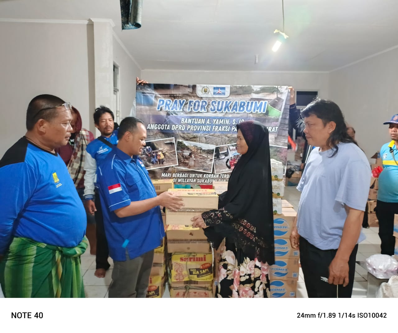 Anggota DPRD Jawa Barat Fraksi Demokrat A Yamin S.IP kembali menyerahkan bantuan kepada warga masyarakat yang terkena bencana. Bantuan tersebut sebagai bentuk kepedulian