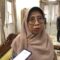 MEWAWANCARAI : Ketua P2TP2A Kabupaten Sukabumi, Hj. Yani Jatnika Marwan, saat diwawancarai Radar Sukabumi.(FOTO : DENDI/RADAR SUKABUMI)