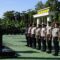 Kapolres Sukabumi AKBP Dr. Samian saat memimpin Apel kenaikan pangkat belasan perwira dan puluhan bintara di halaman mako polres jalan komplek perkantoran Jajaway Palabuhanratu. Kamis, (2/1/2025). (FOTO : NANDI/ RADARSUKABUMI)