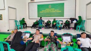 Personel TNI Kodim 0622 Kabupaten Sukabumi Sedot Darah