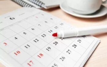Ilustrasi tanggal merah di kalender. (Freepik)