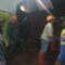 P2BK Kabandungan bersama relawan saat meninjau rumah warga yang terdampak longsor di Kampung Jabon, RT 04/22, Desa Cianaga, Kecamatan Kabandungan, Kabupaten Sukabumi, Jabar pada Kamis, (23/1/2025).