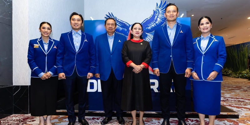 Ketua DPP PDIP Puan Maharani (tengah) saat hadiri kongres VI Partai Demokrat/Ist