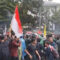 Aksi mahasiswa di depan Gedung DPRD Jabar, Senin 17 Februari 2025