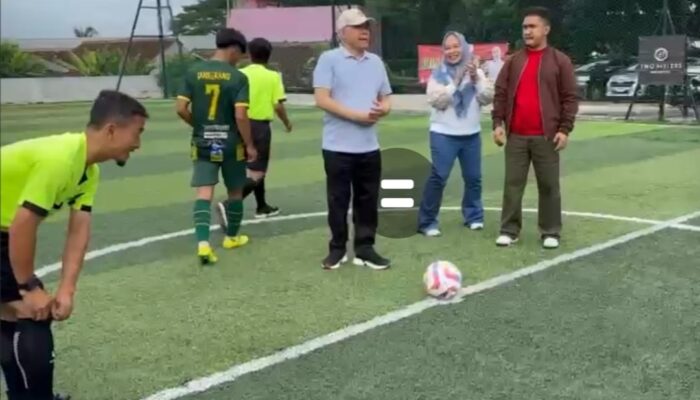 HUT Partai Gerindra, Anggota DPR RI Hergun Buka Open Tournament Futsal Manuk Dadali Cup 2025
