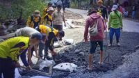 Dinas PU Kabupaten Sukabumi Lakukan Penanganan Darurat Jalan Rusak di Tanjakan Pasirpanjang 