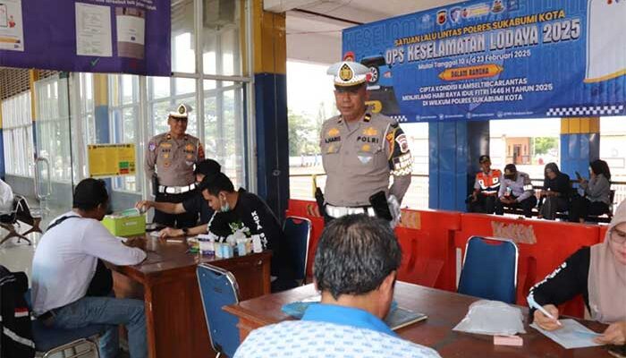 Operasi Keselamatan Lodaya di Kota Sukabumi, Sopir dan Penumpang Dicek Kesehatan