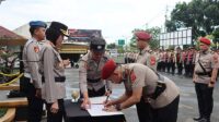 Polres Sukabumi Kota Sertijab Kasat Reskrim dan Kasat Narkoba