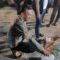 Kapolsek Mande, Cianjur, Jawa Barat AKP Dadeng, saat mengamankan barang bukti alkohol murni yang dipakai pesta miras oplosan oleh para korban di Desa Kademangan. (Ahmad Fikri)