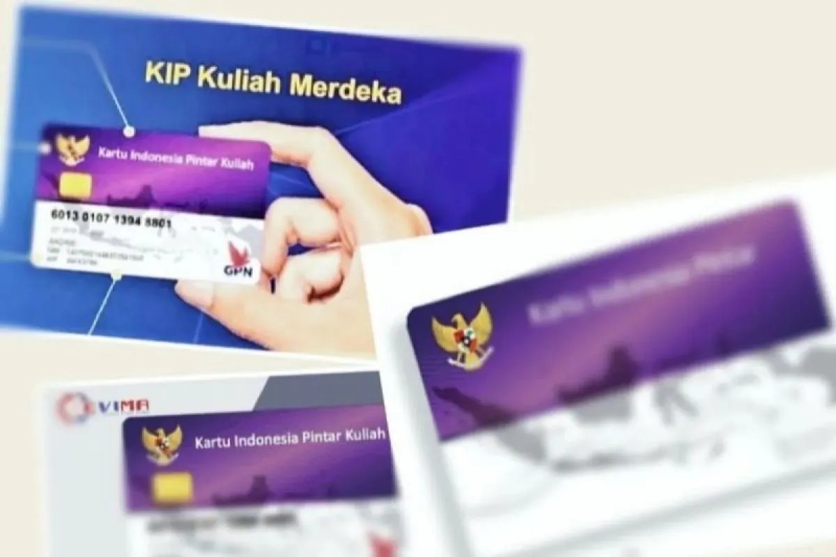Ilustrasi Kartu Indonesia Pintar (KIP) Kuliah. (ANTARA/HO-Puslapdik Kemendikbudristek)