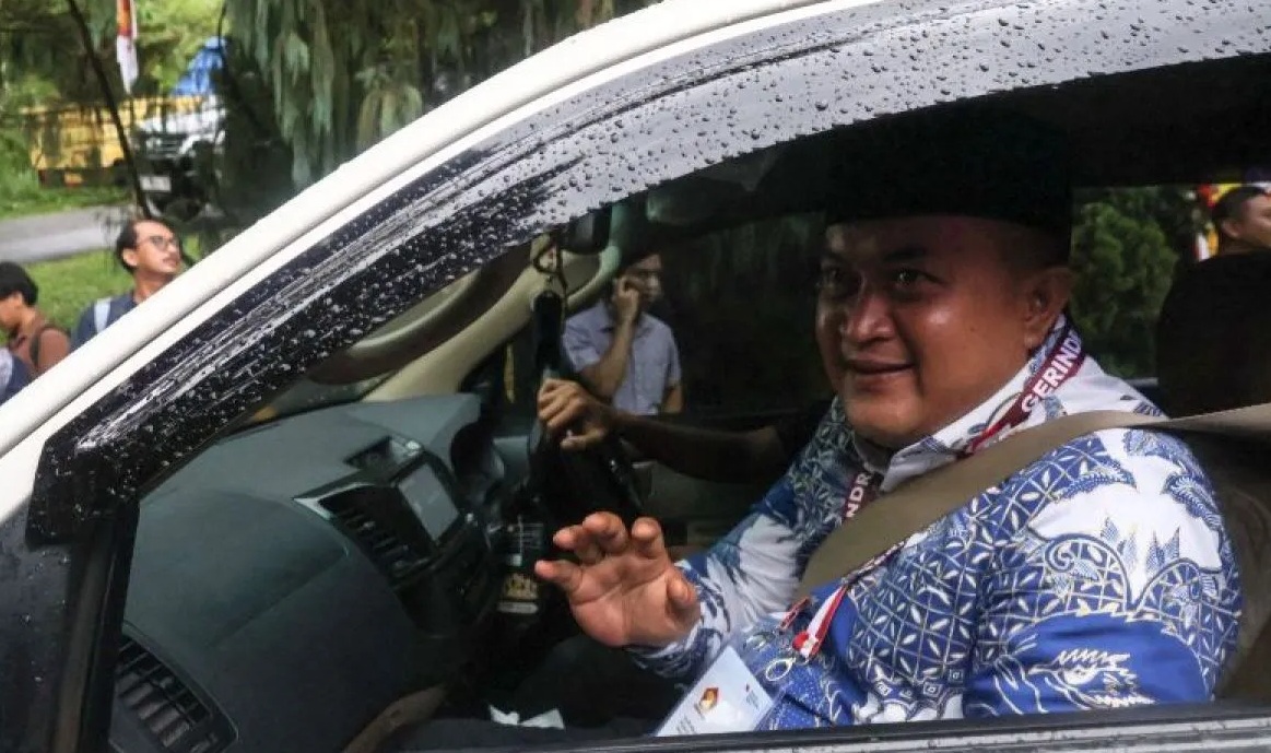 Bupati Bogor Terpilih Rudy Susmanto dalam Silaturahmi KIM di kediaman Prabowo, Hambalang, Kabupaten Bogor, Jawa Barat, Jumat (14/2/2025). 