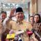 Presiden Prabowo Subianto menjawab pertanyaan wartawan saat dia ditemui selepas acara peresmian Bank Emas di Jakarta, Rabu (26/2/2025). 