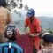 Warga saat mengevakuasi empat petani di Desa Kertajaya, Kecamatan Simpenan, Kabupaten Sukabumi, Jabar pada Rabu, (26/2/2025). 