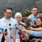 Mantan Gubernur Jawa Barat Ridwan Kamil saat memberikan keterangan di Kota Bandung, Jawa Barat.