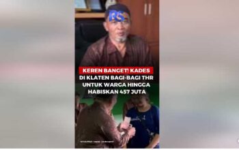 Kades di Klaten Bagi-Bagi THR