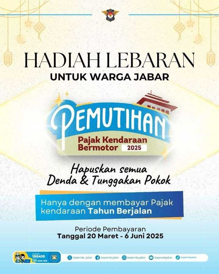 Pemutihan Pajak Kendaraan Bermotor 2025 Jabar