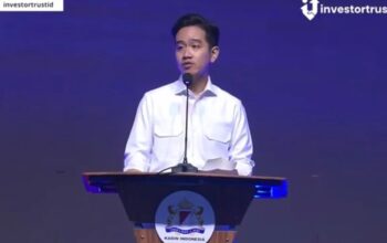 Wakil Presiden Gibran Rakabuming Raka saat berpidato dalam agenda Buka Puasa Bersama jajaran Kamar Dagang dan Industri (Kadin), di Jakarta, Jumat (14/3/2025). (Andi Firdaus)