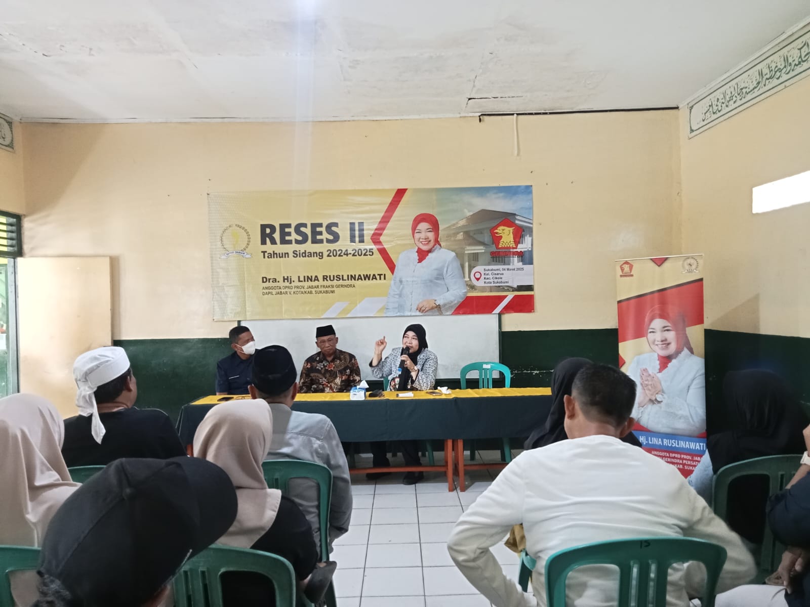 Anggota Dewan Perwakilan Rakyat Daerah (DPRD) Provinsi Jawa Barat Fraksi Gerindra, Dra. Hj. Lina Ruslinawati, kembali menggelar Reses ke II Tahun Sidang 2024-2025 di Desa Cisarua,