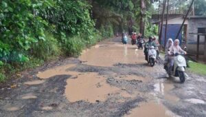 Penampakan Jalan Pangleseran – Cibatu Rusak Parah, Dinas PU Siapkan Perbaikan Tahun Ini