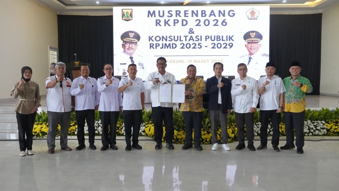 Suasana Musyawarah Perencanaan Pembangunan (Musrenbang) Rencana Kerja Pemerintah Daerah (RKPD) Tahun 2026 serta Konsultasi Publik Rancangan Awal Rencana Pembangunan Jangka Menengah Daerah (RPJMD) Tahun 2025-2029.(FOTO : NANDI/ RADARSUKABUMI)