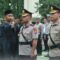 Suasana prosesi sertijab dipimpin kapolres Sukabumi AKBP Dr. Samian.)FOTO : UNTUK/ RADARSUKABUMI)